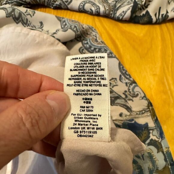 Free People High Plains Paisley Floral Balloon Sleeve V-Neck Mini Dress Small - Picture 13 of 14